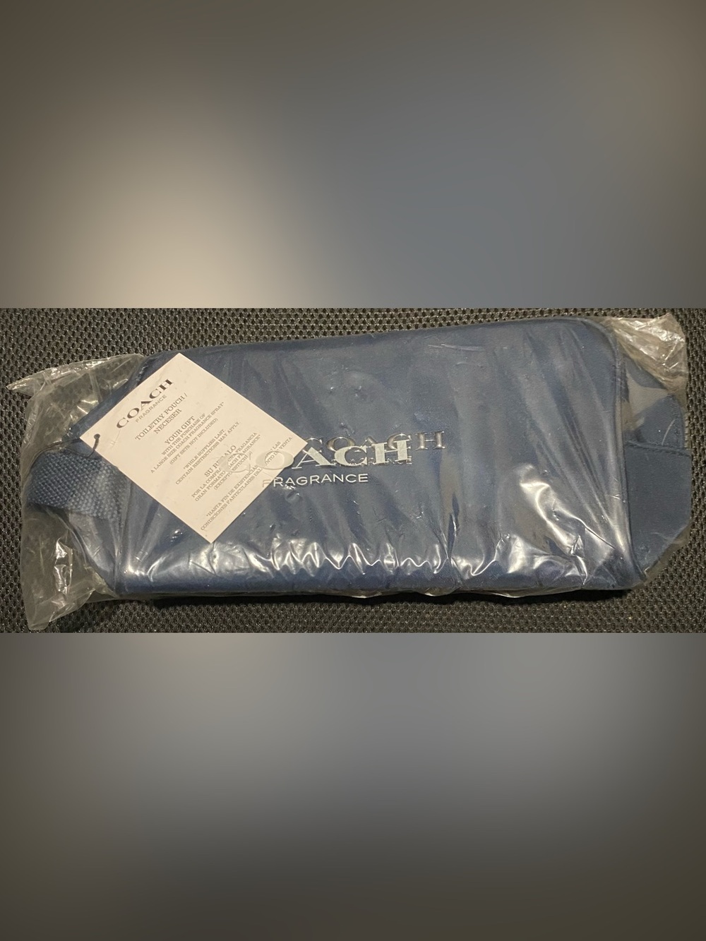 COACH Limited Edition Fragrance Men's Travel Toiletry Dopp Bag Pouch Navy Blue
